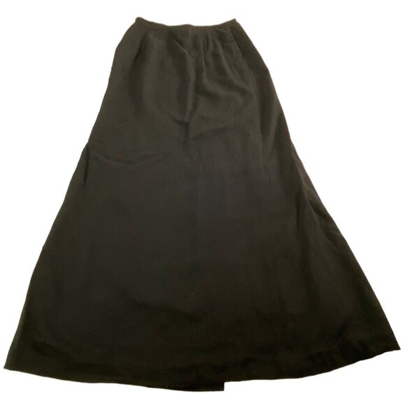 LINDA ALLARD Ellen Tracy Women Wool Maxi Pencil Skirt Sz 4 Black Career 59-6 - Picture 7 of 13